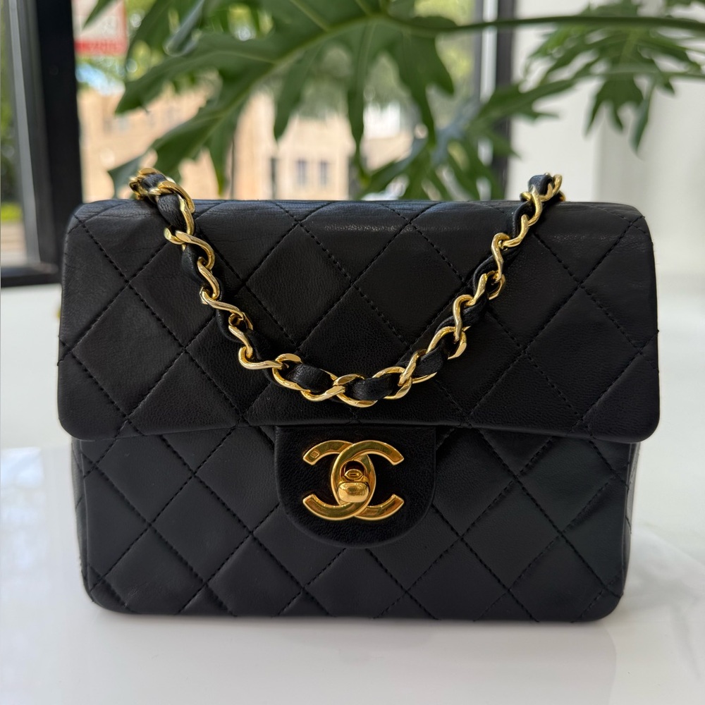 SOLD Chanel Vintage Mini Square 24k ghw Bag